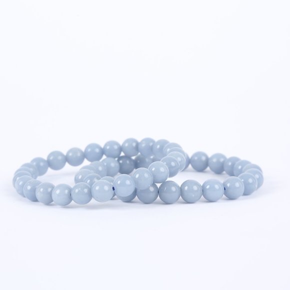 Angelite Bracelet (Medium beads) - Picture 1 of 1